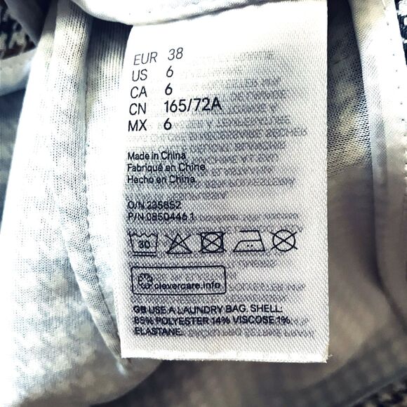 Y2K Clueless Skirt Houndstooth Pencil Midi Knee S 6 Lined H & M Grommet Preppy - Picture 6 of 13